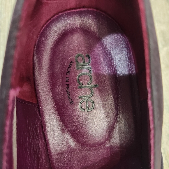 Vintage 379gap Arche LN Suede Leather Heeled Booties, Plum, US Womens 10, EUR 42 - Picture 6 of 7